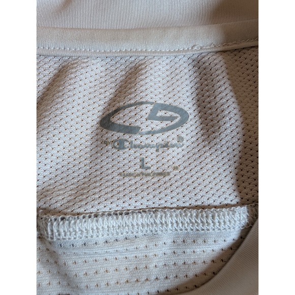 Champion Size Large Short Sleeve White Sports Shirt - Picture 10 of 12